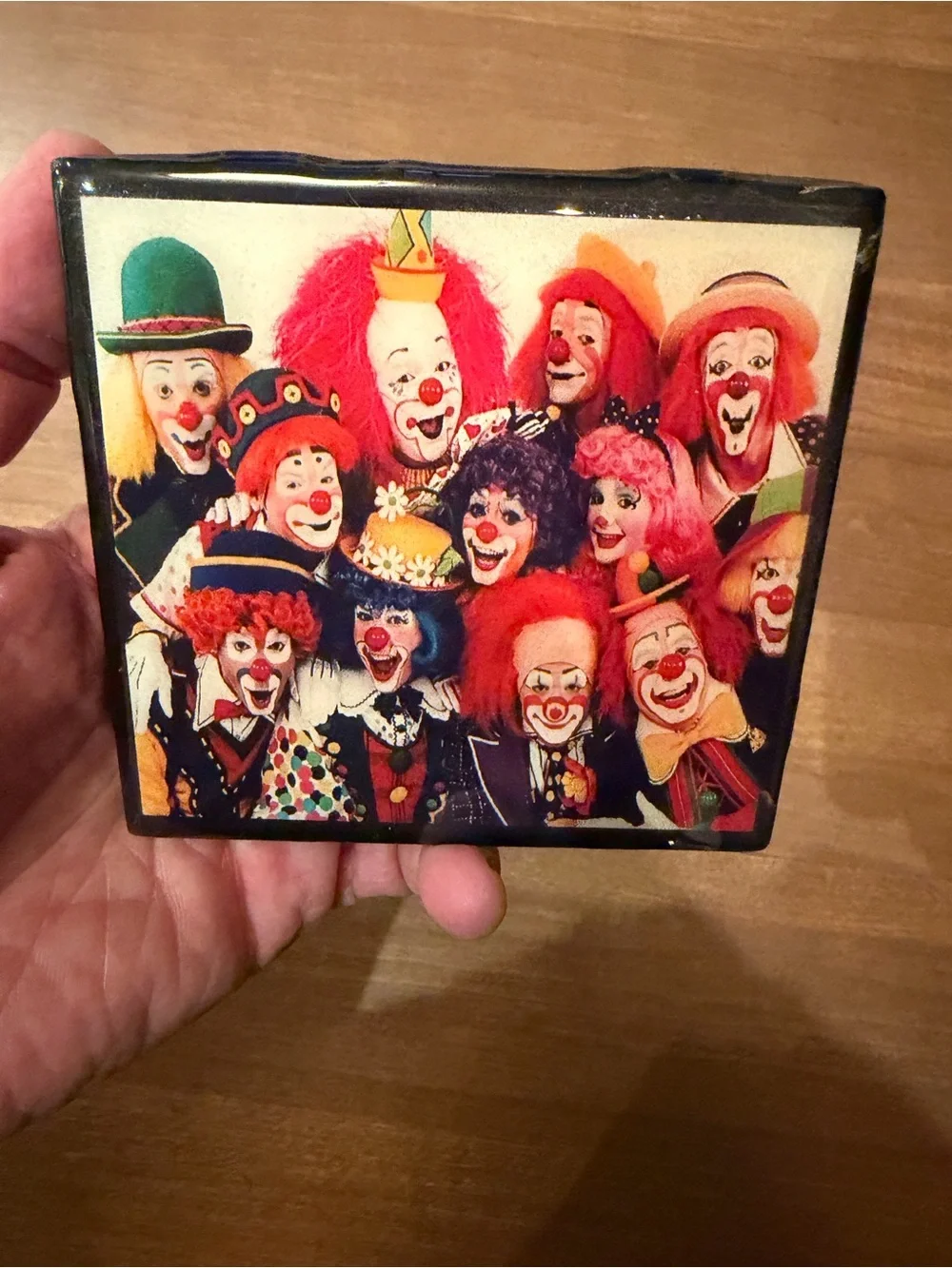 Vintage Clown Square Tile Coaster